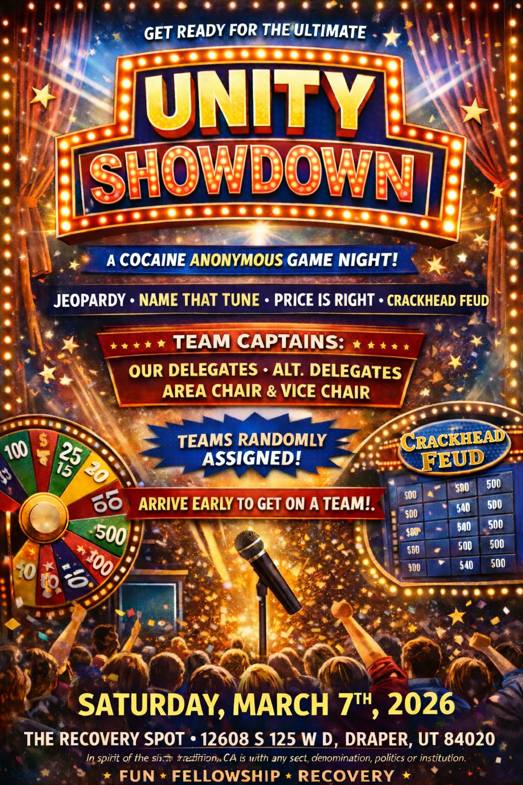 Unity Showdown game night poster